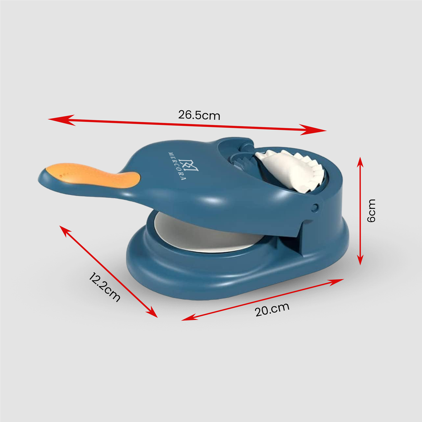 MERCORA 4 in 1 Dumpling Maker Ghughra Momos Maker Machine, Skin Press Mould for Gujiya Ghughra Mould Machine