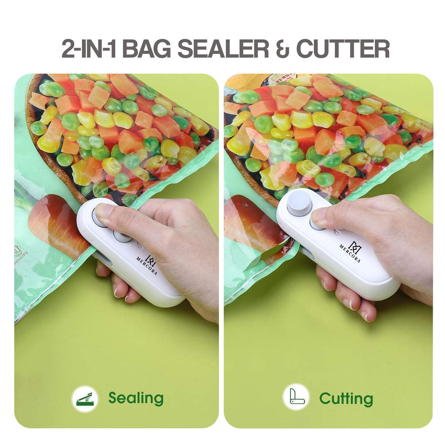 MERCORA Portable Mini Sealing Machine Rechargeable