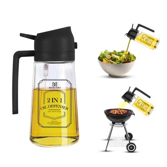 MERCORA 2 in 1 Glass Cooking Oil Dispenser