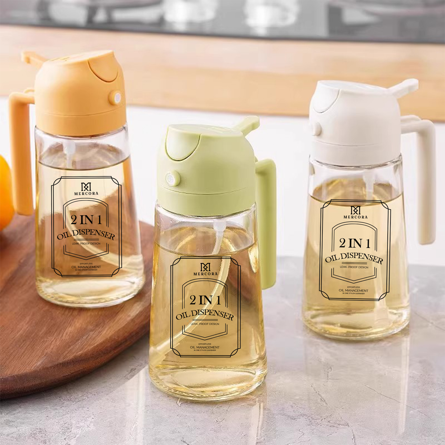 MERCORA 2 in 1 Glass Cooking Oil Dispenser