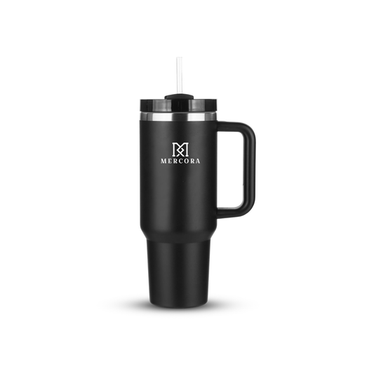 MERCORA Tumbler with Straw and Lid
