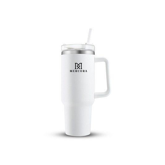 MERCORA Tumbler with Straw and Lid
